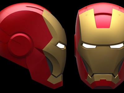 新版钢铁侠头盔打印拼接版