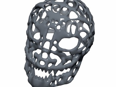 怪兽头骨面具Voronoi分格