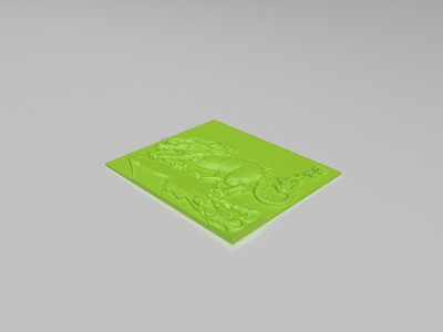 麒麟3D打印浮雕相片模型