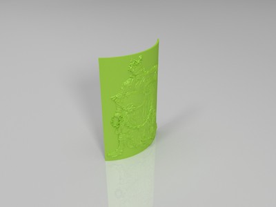 钟馗3D打印浮雕任意曲面模型